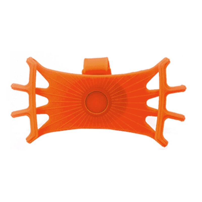 Bicycle Mobile Phone Holder Silicone Motorcycle Bike Handlebar Stand Mount Bracket Mount Universal Rotate Phone Holder For Phone: No rotate orange