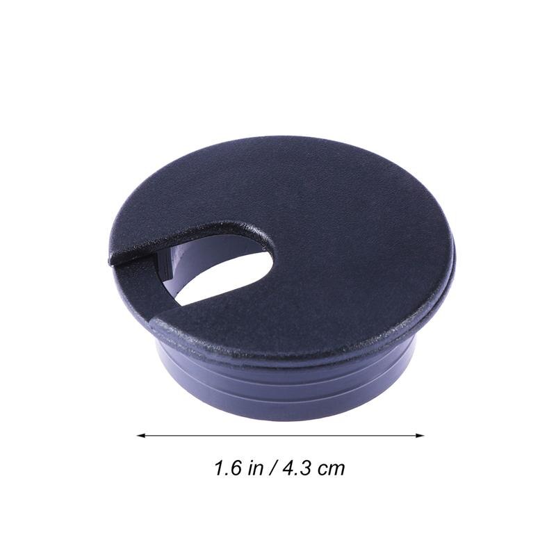 10pcs 35mm Cable Coil Out Hole Cover Durable Practical Threading Box Wiring Ducts Cover for Office Cable Computer Desktop
