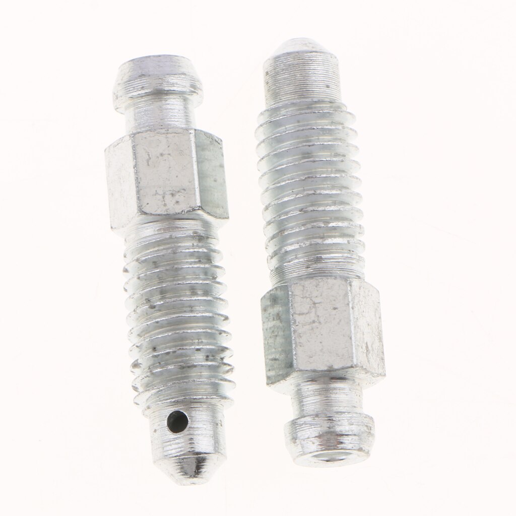 10 tornillos de purga de pinza de freno delantero y trasero de coche, M8 x 1,25, plata, 32mm, 10 unidades