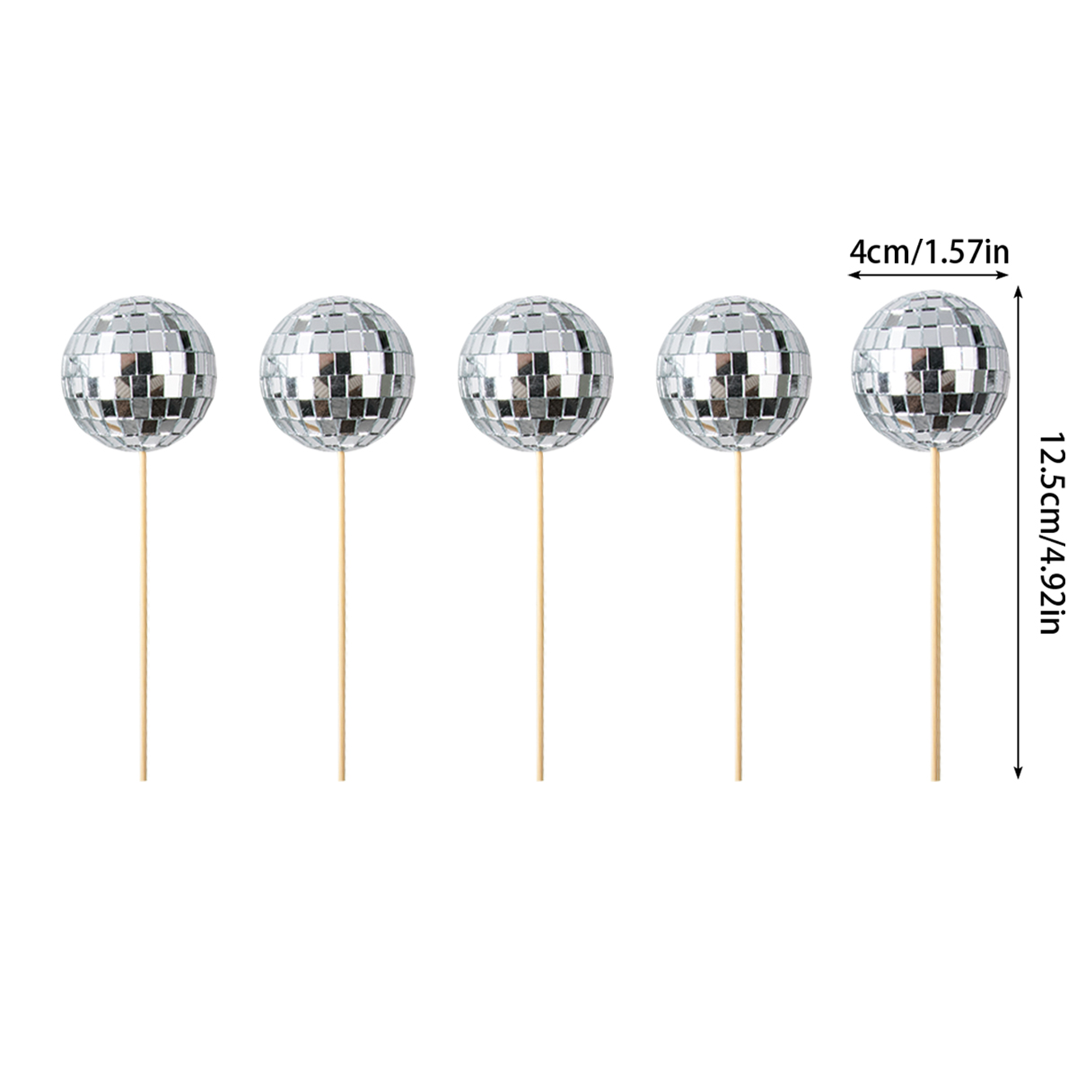 Disco Party Balls Drinking Cups Straws Cupcake Topper Cocktail Stirrers Retro Disco Themed Dance Party Birthday Party Supplies: Chocolate
