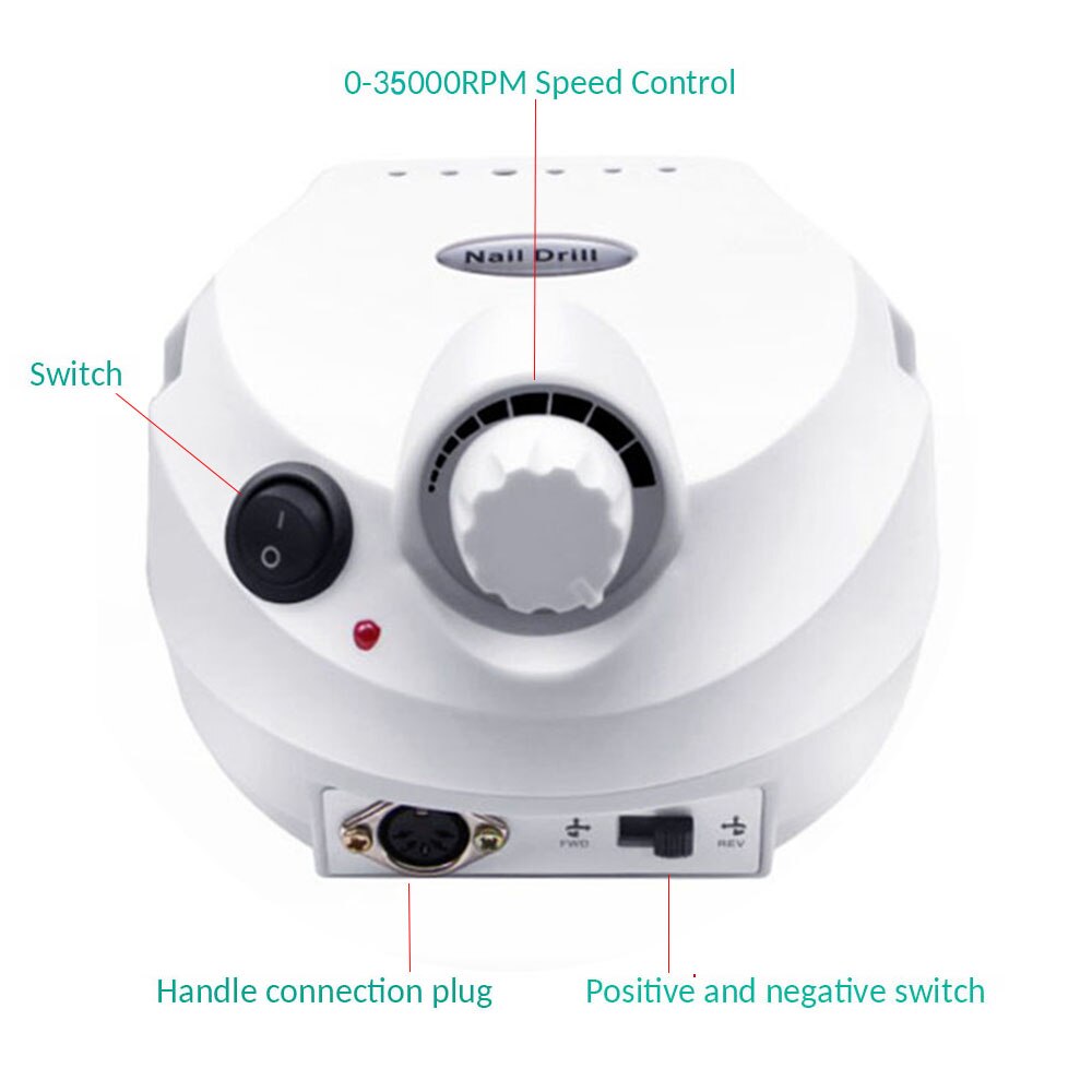 Electric Nail Drill Machine Manicure Pedicure Files Tools Kit &amp; Accessory Nail Polisher Grinding Glazing Machine For Gel Polish