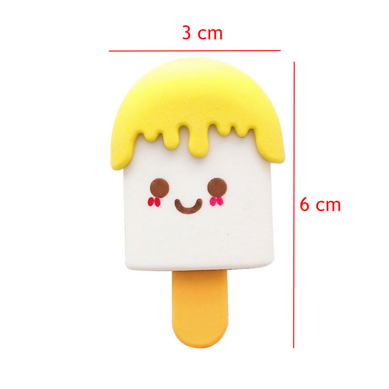 4 pcs/lot Cute ice-lolly shape eraser Cartoon animals rubber eraser kawaii stationery school supplies papelaria kids