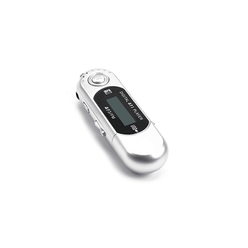 Portátil mini usb mp3 player leitor de música tela lcd digital 32gb tf armazenamento rádio fm multifuncional mp3 leitor música usb vara: Preto