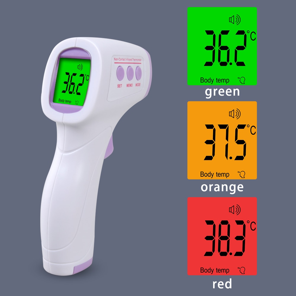 Infrarood Voorhoofd Baby Alarm Thermometer Digitale Blacklight Koorts Lcd Non-Contact Body Temperatuur