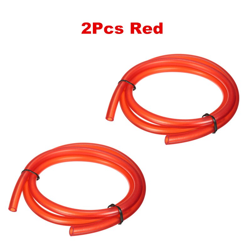 2Pcs 1M Motorcycle Motorbike Fuel Hose Line Petrol Gas Oil Hose Pipe Tube ATV Mini Moto Dirt Pit Bike For Honda Yamaha Suzuki: 2Pcs Red