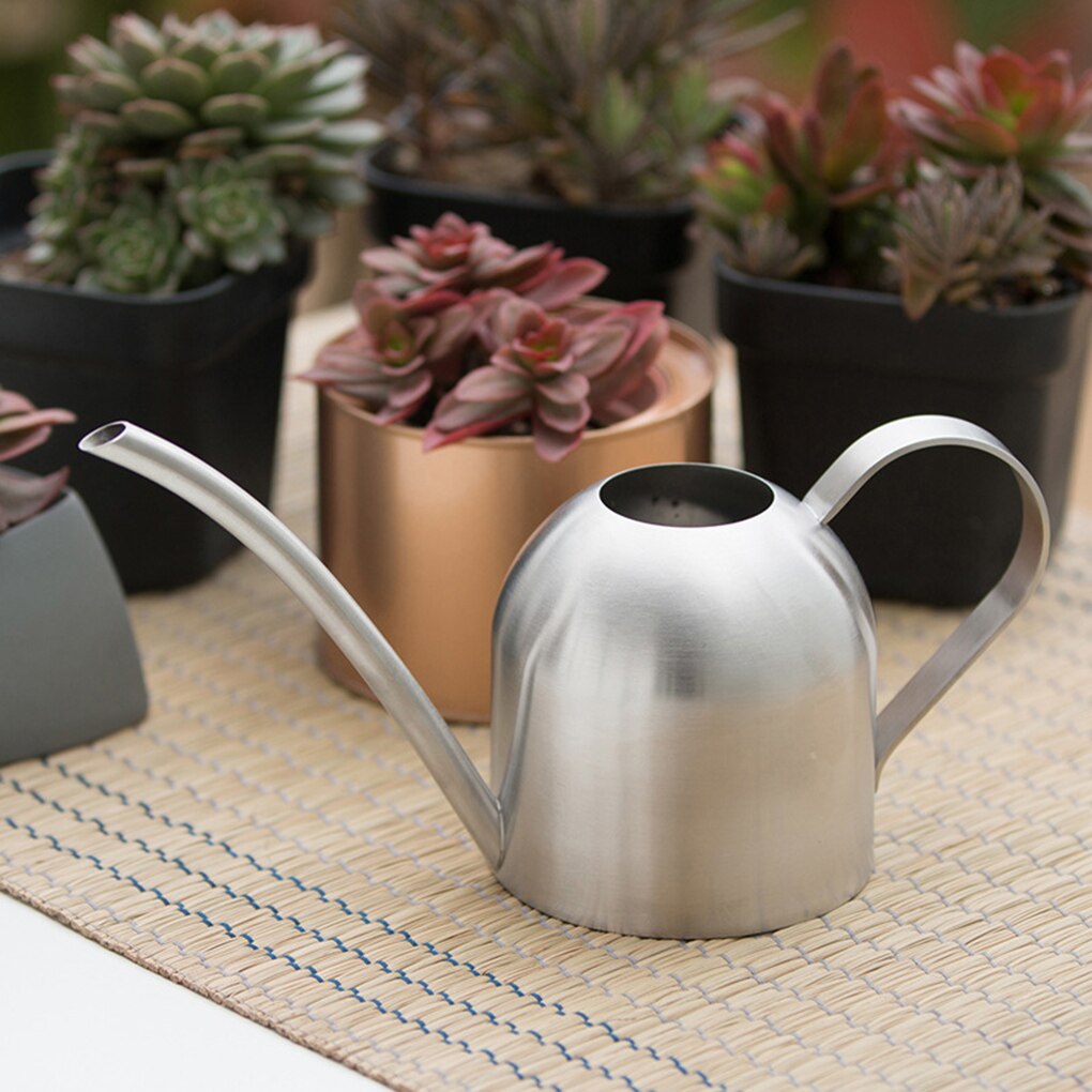 Mini Indoor Planten Gieter Geborsteld Rvs Gieter Voor Kinderen Kantoor 500Ml