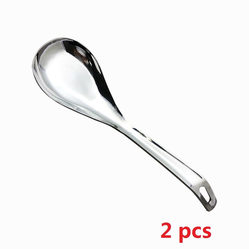 9 '' iso keittolusikka ruostumattomasta teräksestä puuro lusikka iso pöytä riisi lusikat ruokailuvälineet keittiö kauha ravintola julkinen buffet lusikat: 2 kpl  ds0137