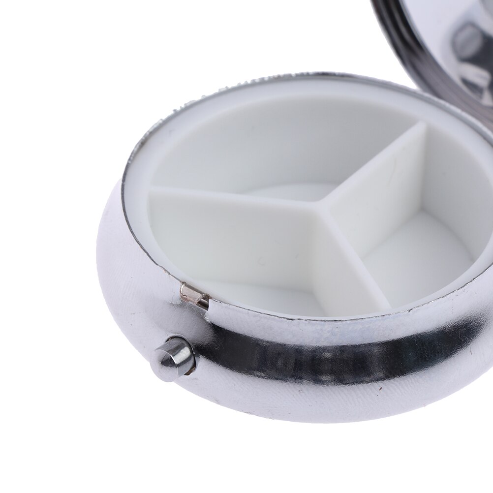 Draagbare pillendoos opvouwbare pillendoos metalen pillensnijder medicijnorganizer make-up opbergcontainer willekeurige