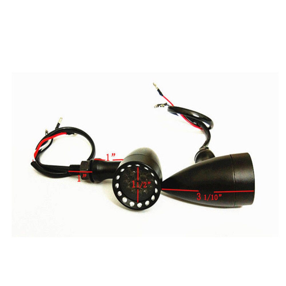 Motorcycle Black AMBER 20 LED Bullet Turn Signal Brake Light Flasher For Harley Chopper Bobber Custom Dyna Softail Chopper