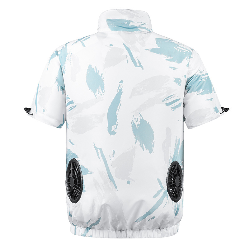 Koelvest met Ventilator - Oplaadbare Airconditioning Kleding voor Hoge Temperaturen Werk, Vissen, Camping: M / Grijs