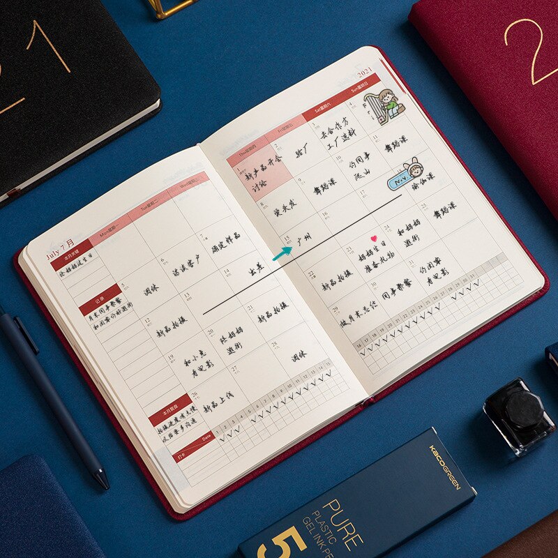 365 Days Daily Monthly Planner Notebook School Office Agenda Planner Organizer Notebook Stationery Plan Book