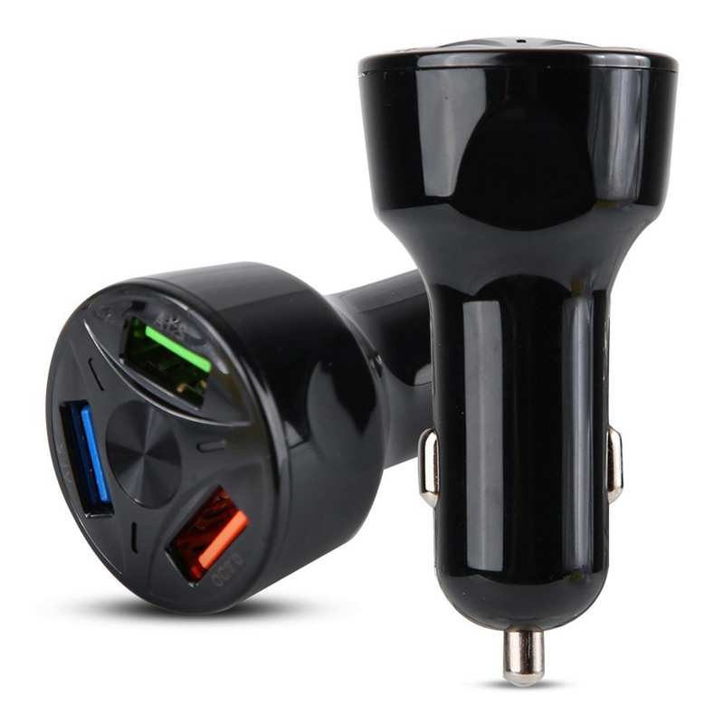 Mini Plastic Fast 3 Portable USB Car Charger Adapter Smart USB Charger for Smartphone Car Charging