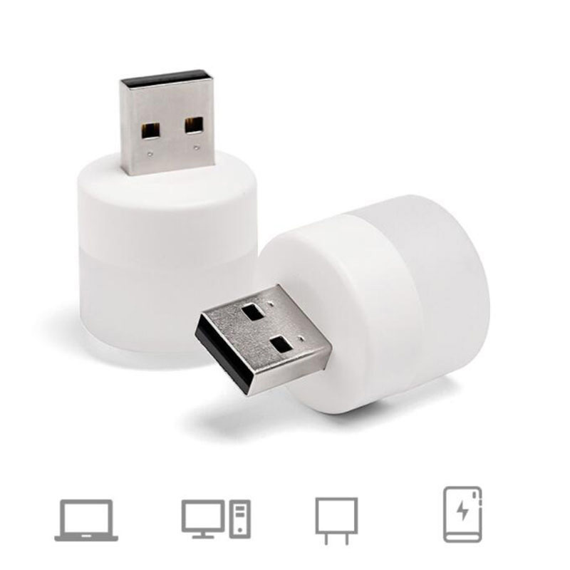 Prise USB LED livre lampe de lecture veilleuse puissance Mobile charge petite LED Protection des yeux lumière petite ampoule avec séparateur USB