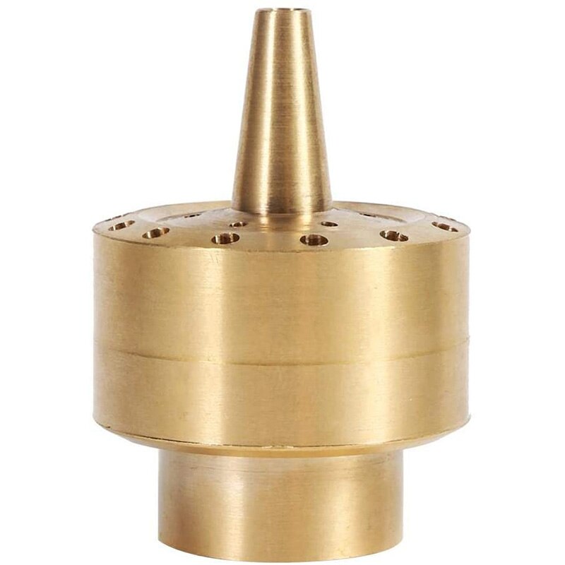 Fountain Nozzle Heads,Brass Column Multi Direction Jet Pond Fountain Water Spray Sprinkler Head Garden(3/4 inch)