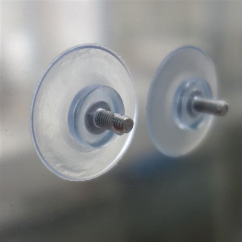 6 stk 4mm møbel skrivebord glass pvc gjennomsiktig anti-kollisjon sugekopper sugehengeputer med skruer til glassbord