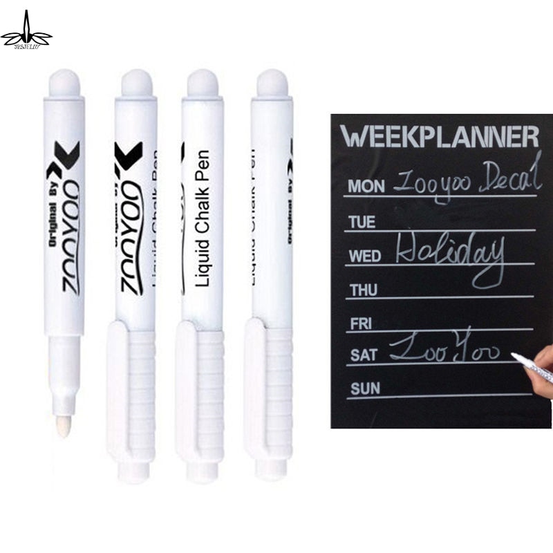 1 stks Nul Witte Vloeistof Krijt Pen Marker Voor Ramen Krijtbord Schoolbord