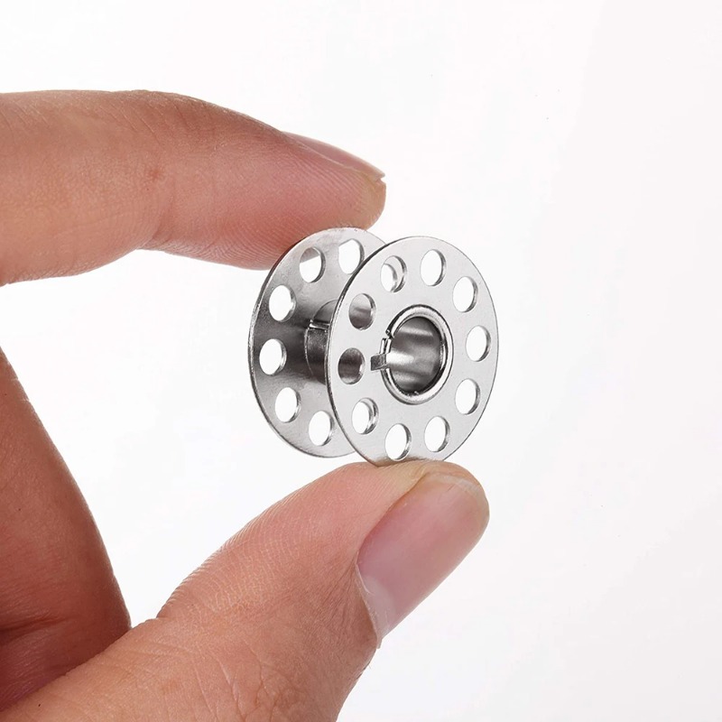 10pcs Metal Spool Box Necessary Spool For Household Sewing Machine Visible Mesh Storage Boxes DIY Sewing Tool Parts