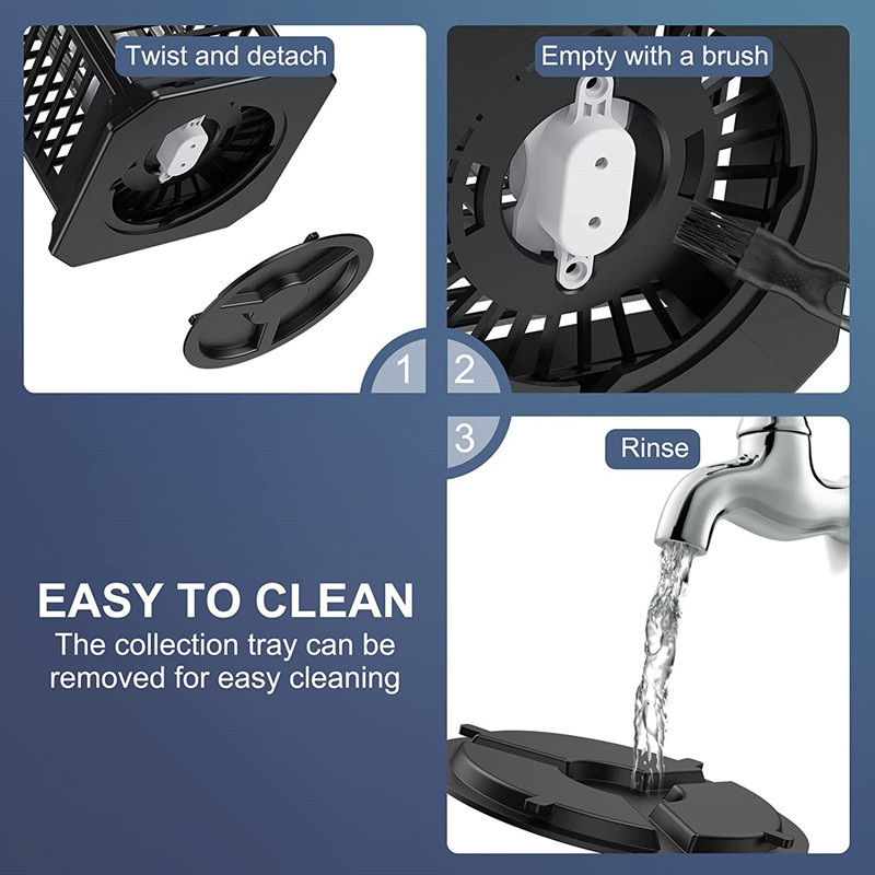 Insektfanger udendørs mygfanger fluefanger til udendørs indendørs myggedræber til hjemmet baghave terrasse sort