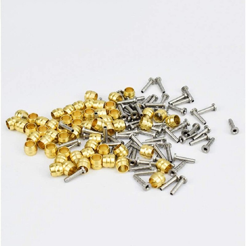 50 Set Hydraulic Disc Brake Hose MTB Mountain Bike Bicycle Olive Connector Insert for Shimano BH90 Replacement Part