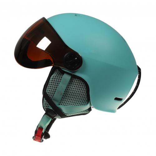 Homem feminino inverno esportes de neve esqui ciclismo integralmente moldado snowboard capacete de esqui ciclismo capacete capacete de snowboard: Azul / L