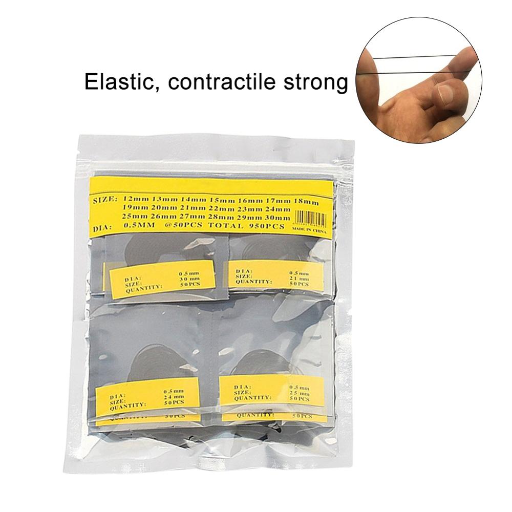 Yosoo 950pc * 0.6mm joint torique montre arrière joint caoutchouc joint ensemble de rondelles remplacement montre réparation outils accessoires Kits 12-30mm