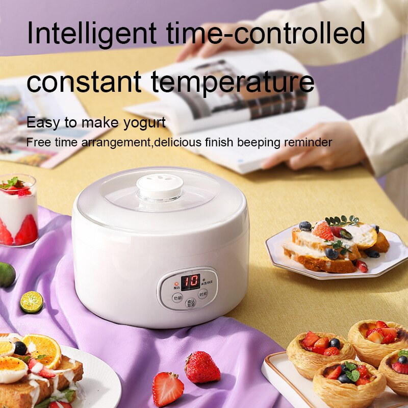 Automatische Elektrische Joghurt Hersteller Edelstahl Liner Container wein Hersteller joghurt Buttermilch sauer milch maschine 1L EU