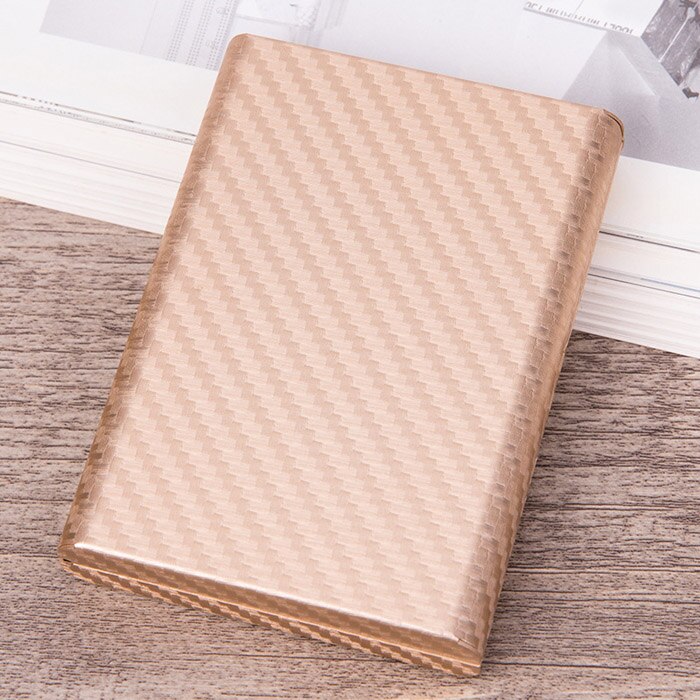 Card Holder Super Light Carbon Fiber Name ID Credit Card Holder Business Card Case Organizer For Men: Style A-Golden