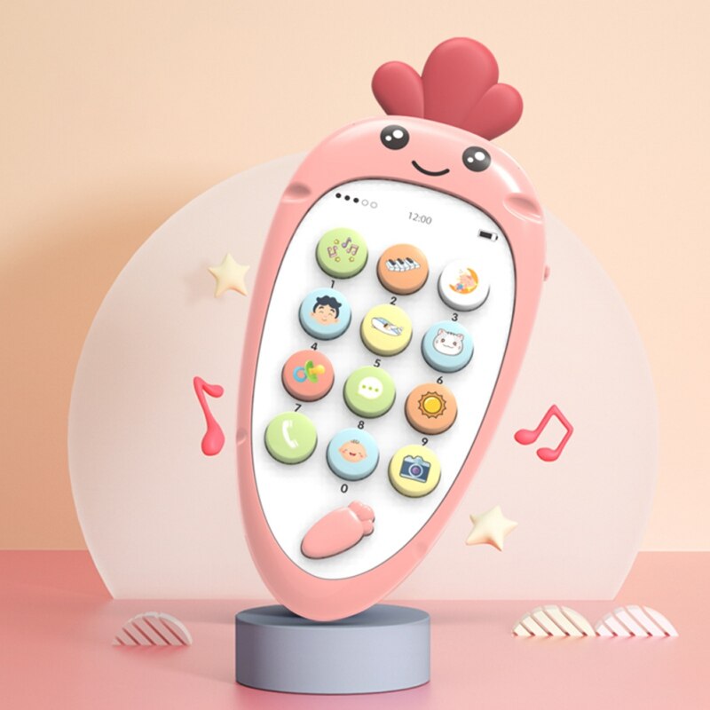 Speelgoed Mobiele Telefoon Zachte Plastic Vroege Onderwijs Puzzel Tweetalige Baby Veiligheid Kan Bijten Multifunctionele