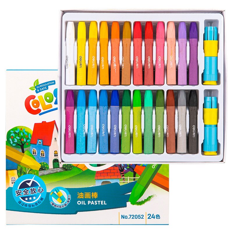 Art painting graffiti oil pastel 12/18/24/36 color children painting oil pastel art crayon painting supplies: 24 colors