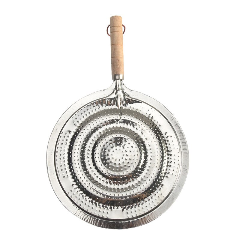 Fuente de alimentación para el hogar, anillo para cocinar utensilios de cocina, sartén, de 21cm difusor de calor para Gas/eléctrico/cocina de inducción, mango de madera de Metal