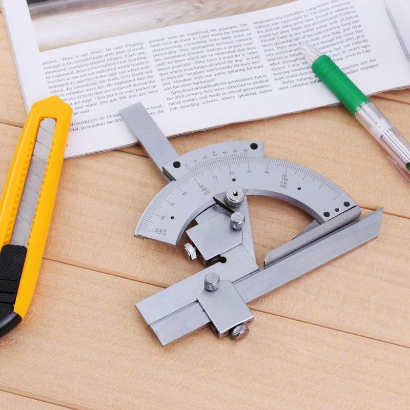 Carbon steel Round Head 0-320 degrees Protractor Angle Finder Rotary Measuring Ruler Machinist Tool 15cm Craftsman Ruler