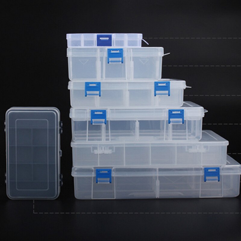 Adjustable Components Compartment Storage Organizer Detachable Portable Tool Box Electronic Drill Screw Beads Storage Toolkit
