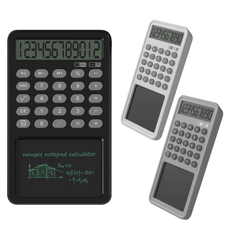 12 Digit Display Calculator Notepad Lcd Schrijven Tablet Tekentafel Basic Met Stylus Pen Wissen Knop Lock