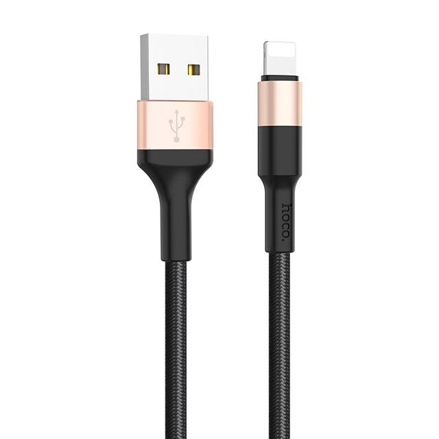 Kabel USB robić ładowarki HOCO robić iphone'a X 8 szybki kabel robić ładowania danych USB robić iphone'a 7 plus SE 6 6s 5 5s IOS 11 8-pinowy przewód adaptera nowość: złoto