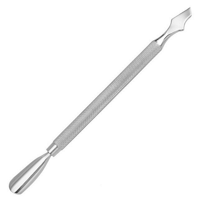 Varilla para pulir cutículas de uñas, removedor de esmalte de acero inoxidable de Gel UV, varilla de doble punta triangular para manicura y pedicura, 1 ud.: NT-014-02