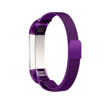 Vervangende metalen polsband in 11 kleuren voor fitbit alta-armband, hartslagmeter, smartwatch en accessoires.: Dieppaars