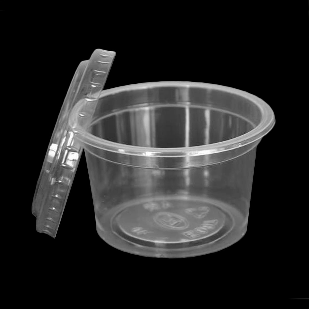2 Oz 60 Ml Clear Plastic Portie Cups Met Deksels, Souffle Cups, Jello Shot Cups: 100 stks