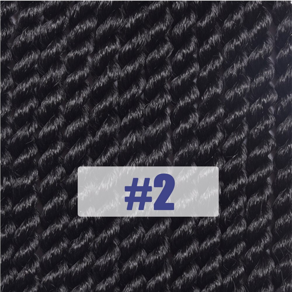 Alororo Havana Mambo Twist Crochet Braids 12'' 18'' 22'' Synthetic Hair Extension for Braids High Temperature Fiber Afro Braid: 2 / 12inches