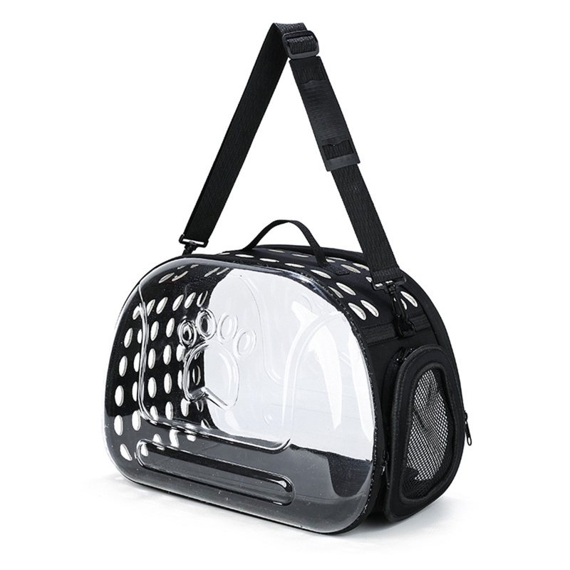 Pet Carrier Case Adjustable Shoulder Strap Collapsible Travel Carrier Lightweight Durable for Small Medium Dogs Cats: BK-L
