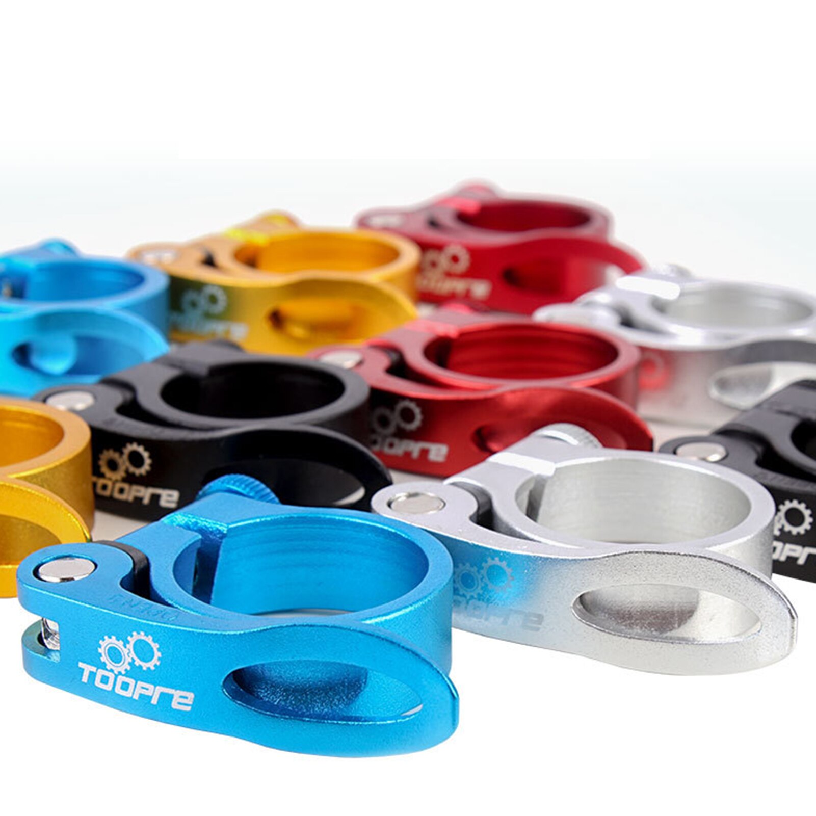 1 Set Stevige Fiets Zadelbuisklem Cnc Proces Snelsluiting Mountainbike Zadelbuisklem Aluminium Fiets onderdelen