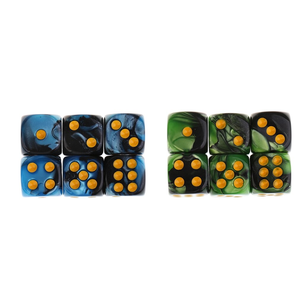 Paquet de 100 dés d'angle rond 12mm pointillés matrices pour jeu de rôle de fête