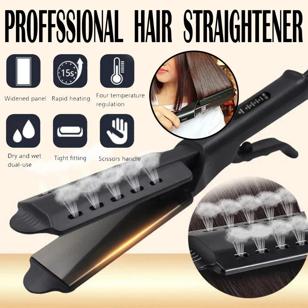 Hair Straightener Fast Warm-up Straightening Irons Four-gear Tourmaline Ionic Ceramic Heating Plate Hair Straighten
