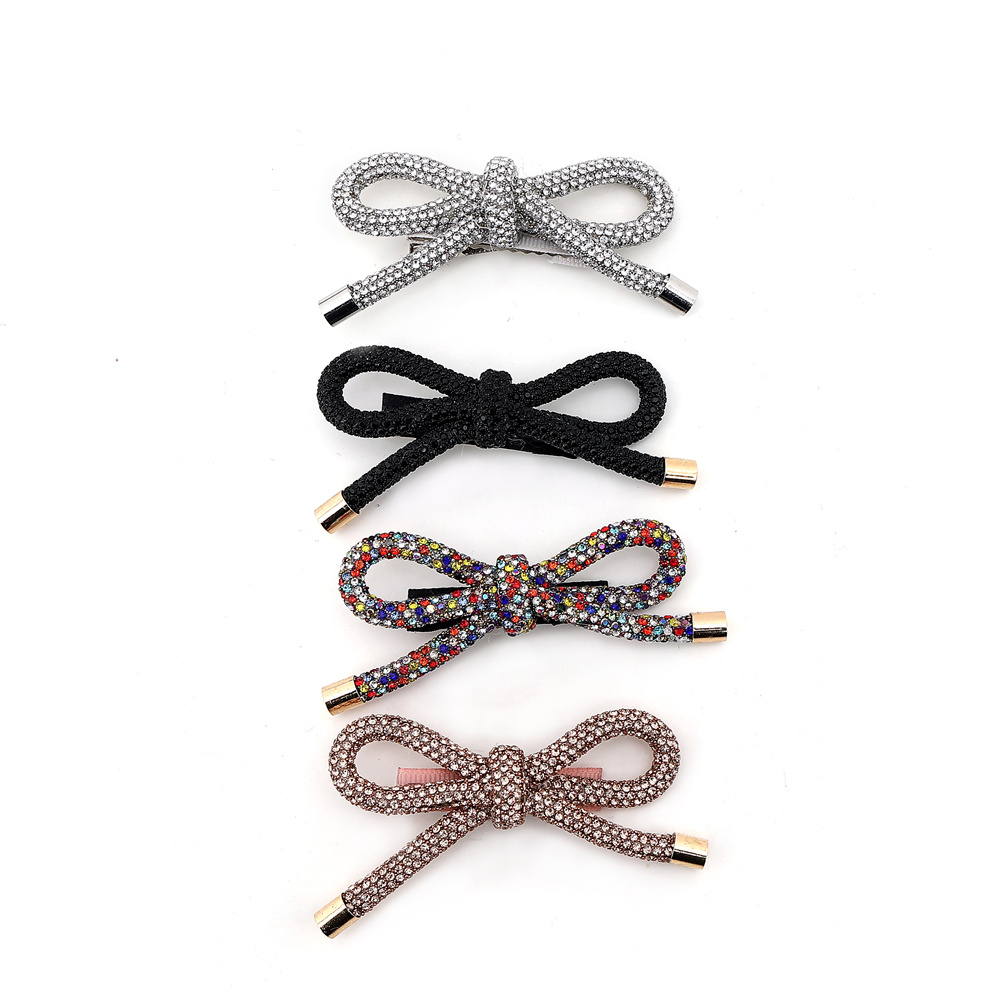 Nueva , nueva diadema con tubo de perforación para niñas, accesorios para el cabello con piedra brillante, accesorio para el cabello, clip para bebé, diadema con lazo para niña