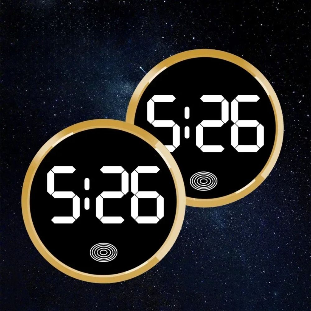 Touch-Activated Car Dashboard Clock Mini Novelty LED Electronic Watch LED Time Display Simple Luminous Car Clock Home/Office