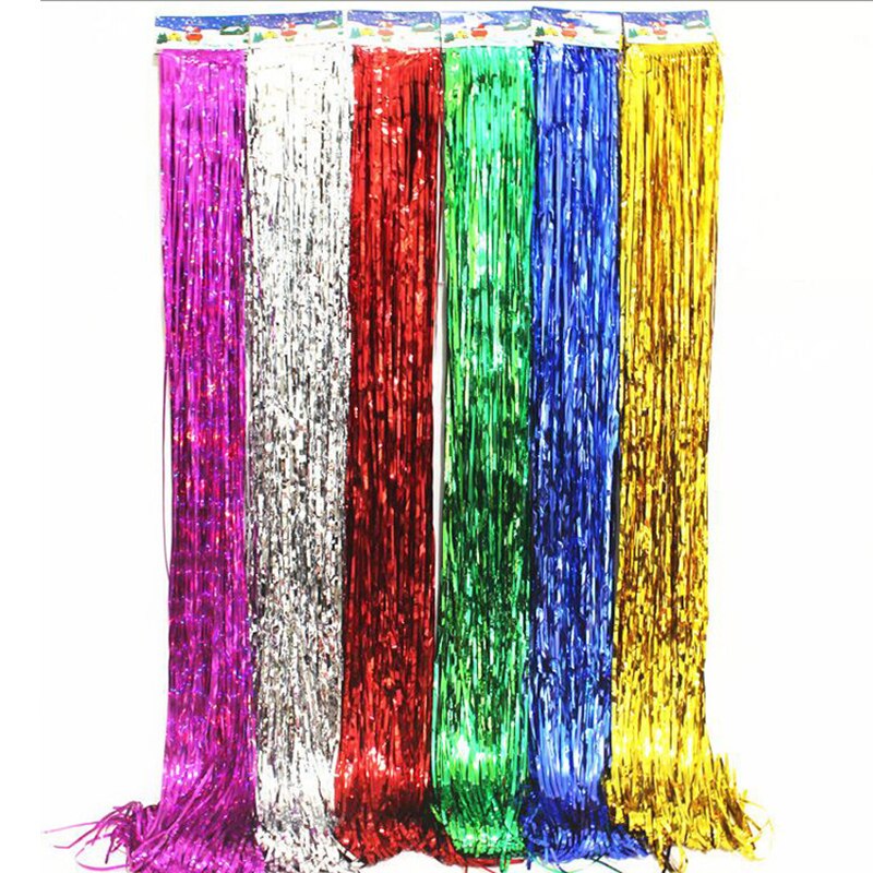 3M Gold Pink Rainbow Sequin Backdrop Foil Fringe Tinsel Curtain Wedding Birthday Party Rain For Decoration PSC55
