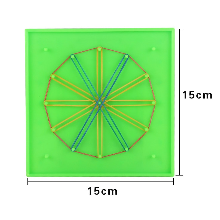 Plast spikplatta primär matematik spikbräda verktyg geometri demo barn pedagogisk leksak undervisningsinstrument pussel leksak gyh