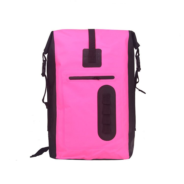 30l utomhus vattentät väska ryggsäck bergsvandring strand camping pvc högfrekvent flodvandring väskor utomhus förvaringsväska: Rosa
