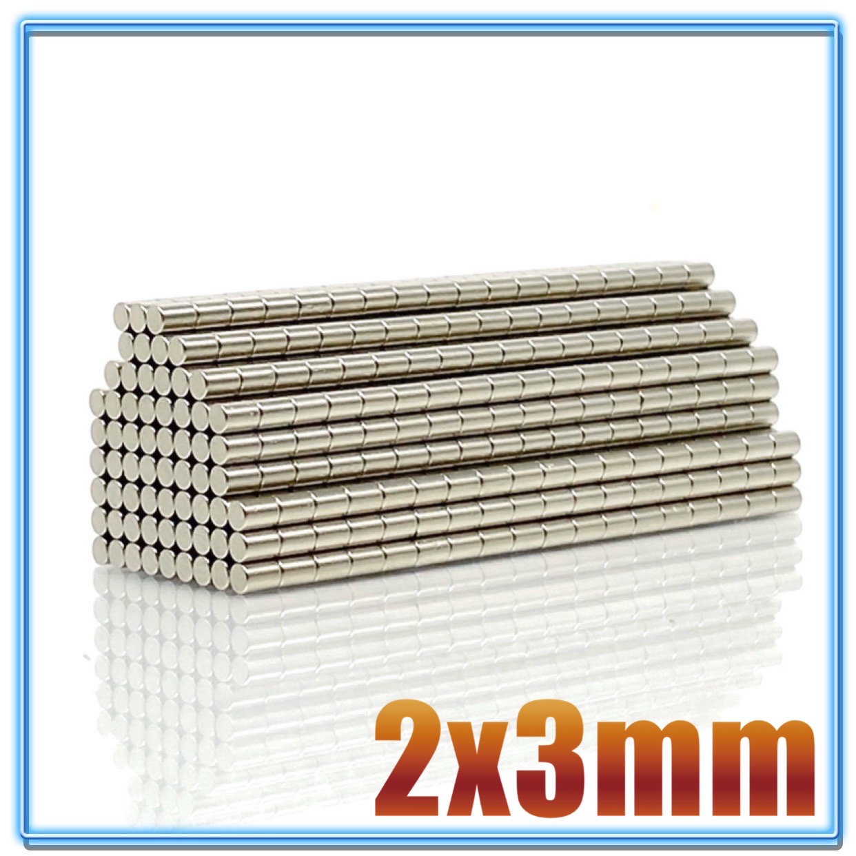 100 Uds 2x3mm Mini imanes pequeños redondos 2mm * 3mm disco magnético de neodimio 2x3mm permanente NdFeB fuerte potente magnético 2*3mm