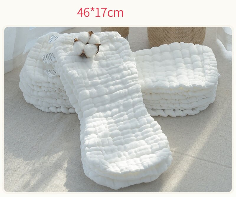 Reusable baby Diapers Cloth Diaper Inserts 100% Cotton Washable babies care Eco-friendly diaper 10pcs AXP027: 3
