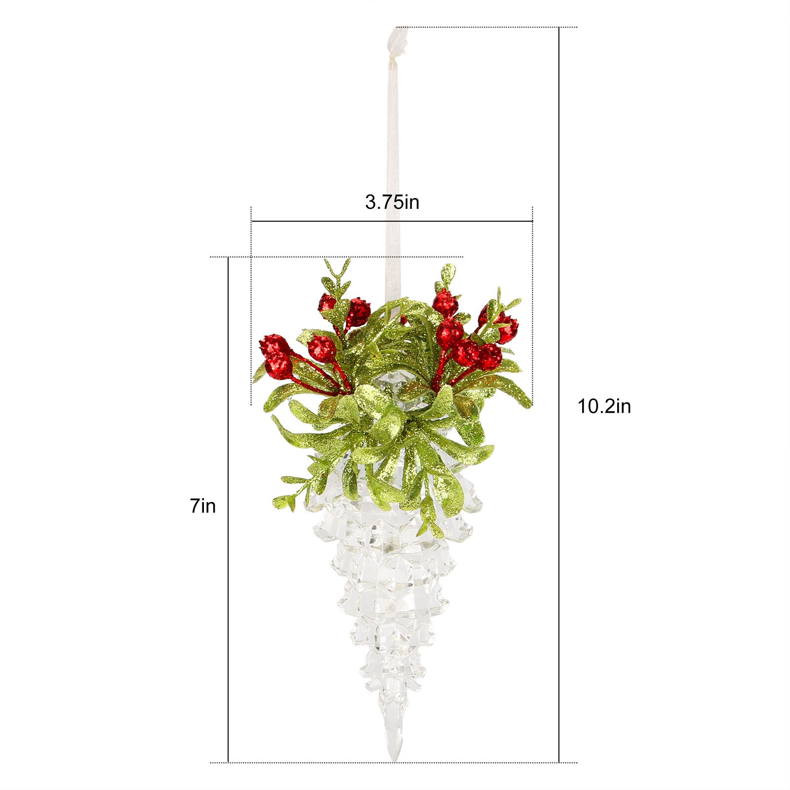 Transparent Resin Acrylic Decorations Suitable for Christmas Tree Indoor Home Decor